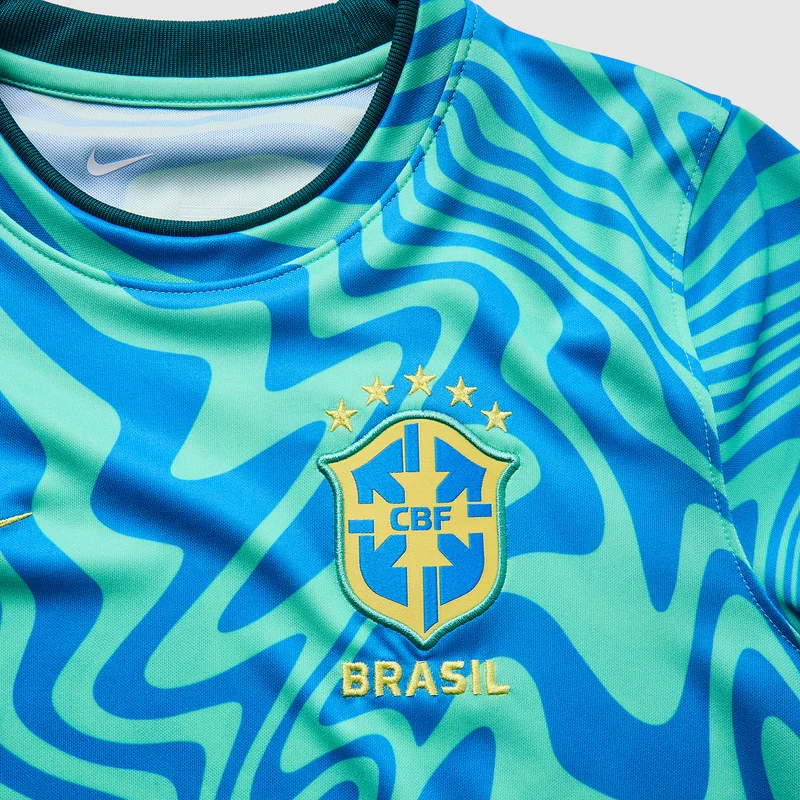 Maillot Pré-Match Nike Brésil 2026 Dri-FIT pour Enfant