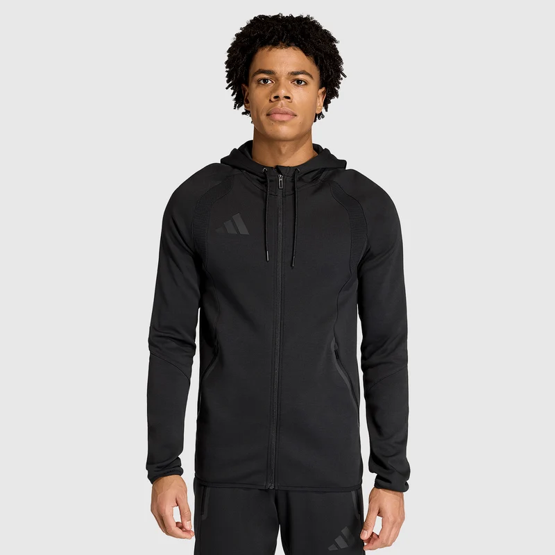 adidas Tiro Travel Slim-Fit Full-Zip Cotton Hoodie