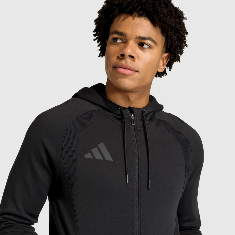 adidas Tiro Travel Slim-Fit Full-Zip Cotton Hoodie