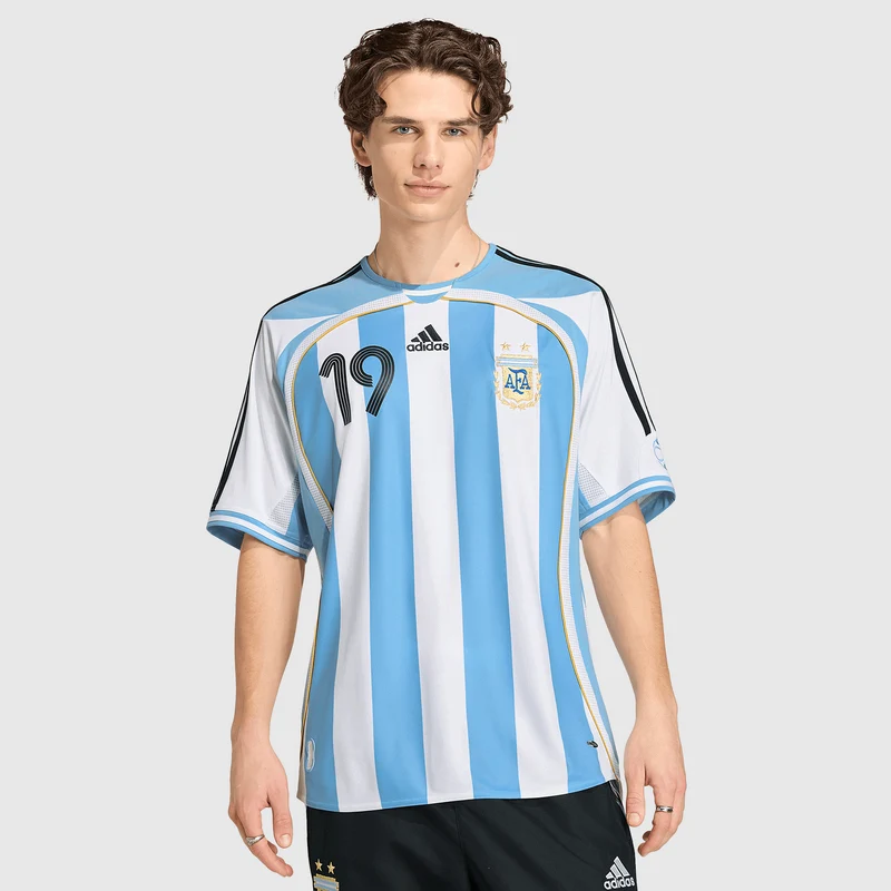 Maillot Domicile adidas Originals Argentine 2006 Floqué Messi 19
