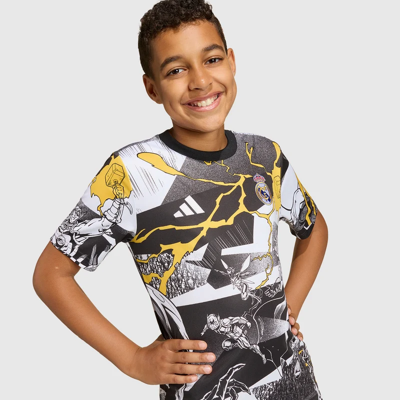 Maillot Pré-Match adidas Real Madrid 25/26 x Marvel pour Enfant