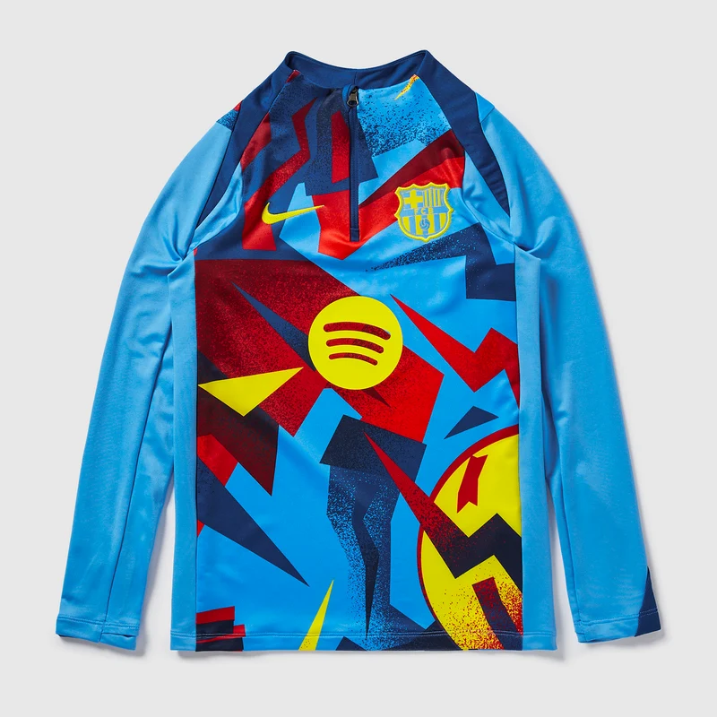 Haut Drill Nike FC Barcelone 25/26 Dri-Fit Strike El Classico Pre-Match pour Enfant