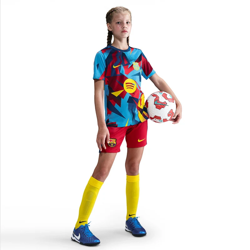 Nike FC Barcelona 25/26 Kids Dri-FIT Academy Pro El Classico Pre-Match Shirt