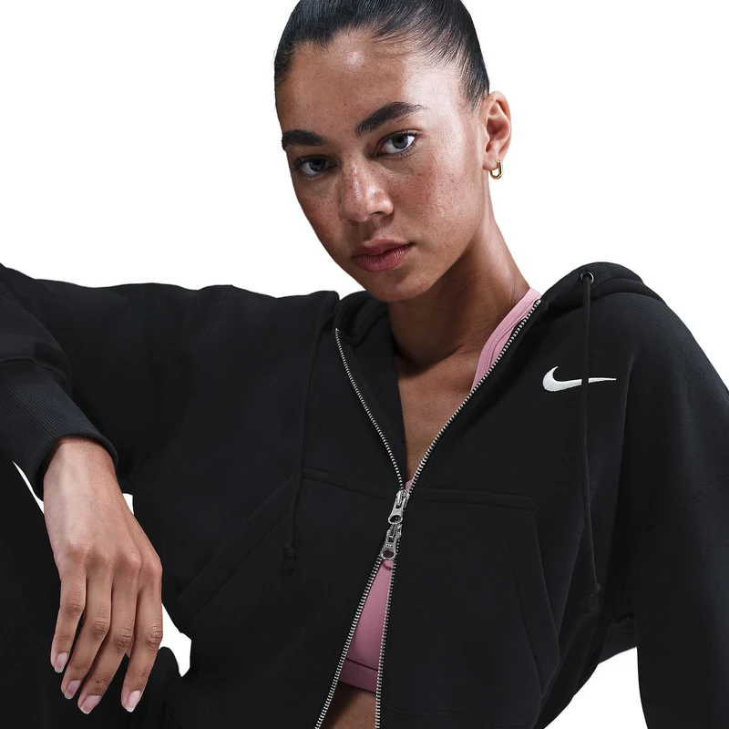 Sweat à Capuche Nike Sportswear Phoenix Fleece Ample Cropped pour Femme