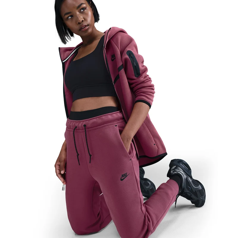 Pantalon de Survêtement Nike Sportswear Tech Fleece Taille Mi-Haute pour Femme