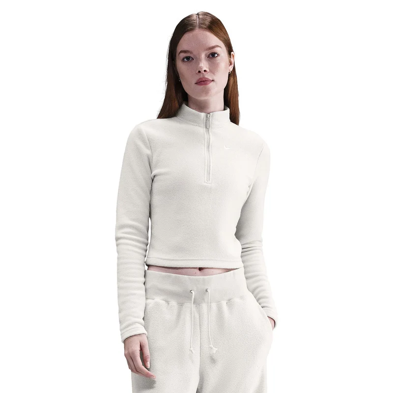 Haut Nike Sportswear Phoenix Plush Slim Manches Longues Fleece 1/2-Zip pour Femme