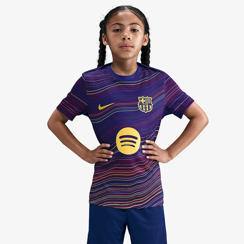 Maillot Domicile Nike FC Barcelone 25/26 Dri-FIT Academy Pro Pré-Match pour Enfant