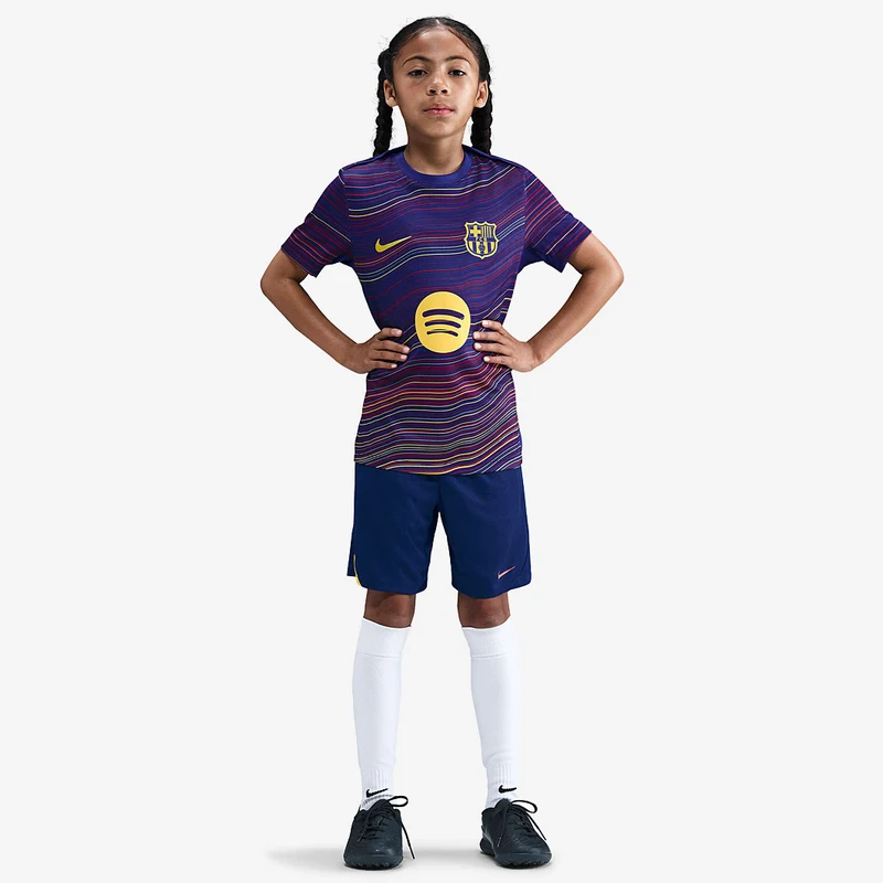 Maillot Domicile Nike FC Barcelone 25/26 Dri-FIT Academy Pro Pré-Match pour Enfant