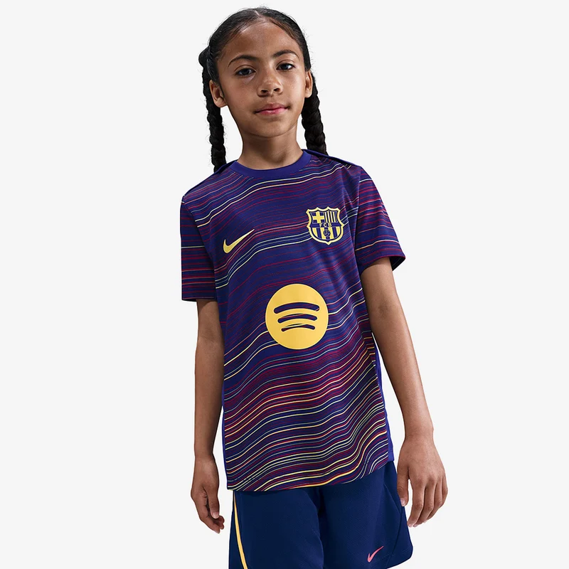 Maillot Domicile Nike FC Barcelone 25/26 Dri-FIT Academy Pro Pré-Match pour Enfant