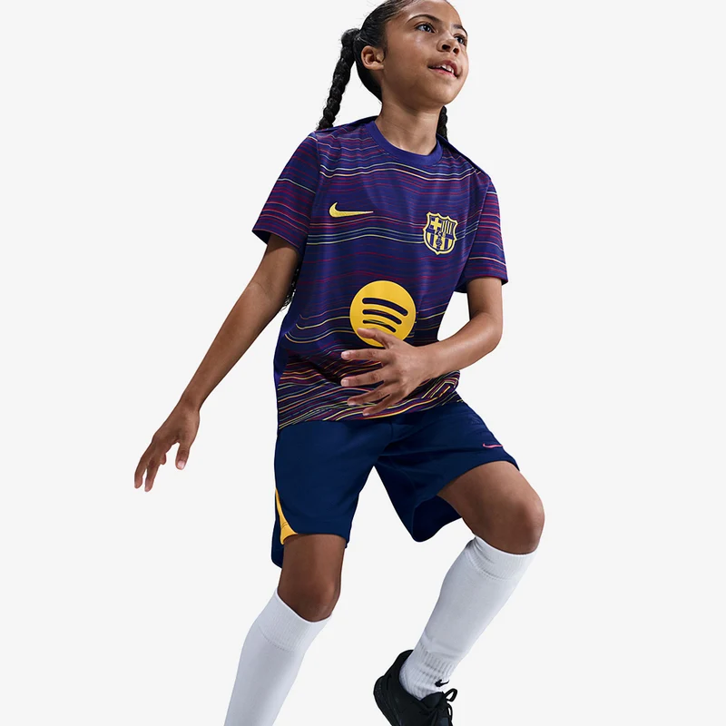 Maillot Domicile Nike FC Barcelone 25/26 Dri-FIT Academy Pro Pré-Match pour Enfant