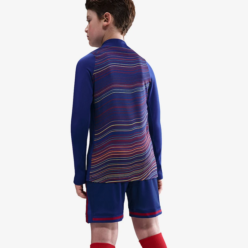 Haut Drill Domicile Nike FC Barcelone 25/26 Dri-FIT Strike Pré-Match pour Enfant