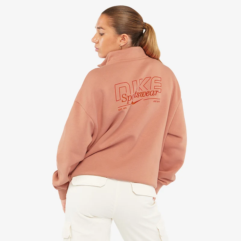 Nike Haut en tissu Fleece à 1/4 de zip pour Femme Sportswear