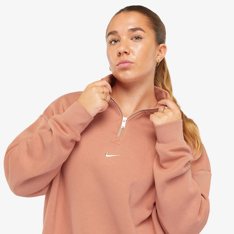 Nike Haut en tissu Fleece à 1/4 de zip pour Femme Sportswear