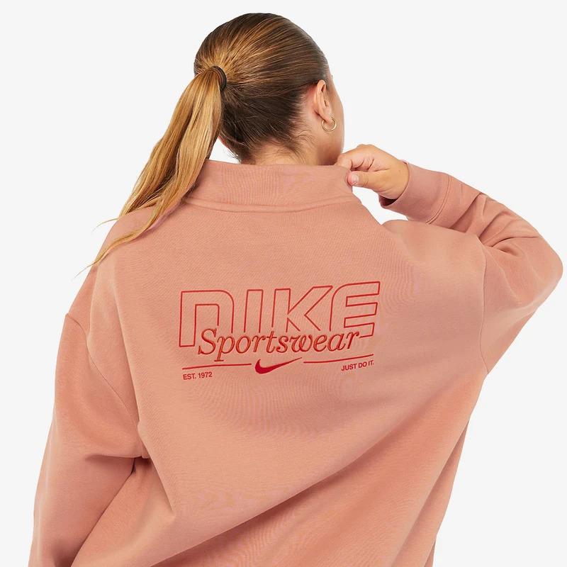 Nike Haut en tissu Fleece à 1/4 de zip pour Femme Sportswear