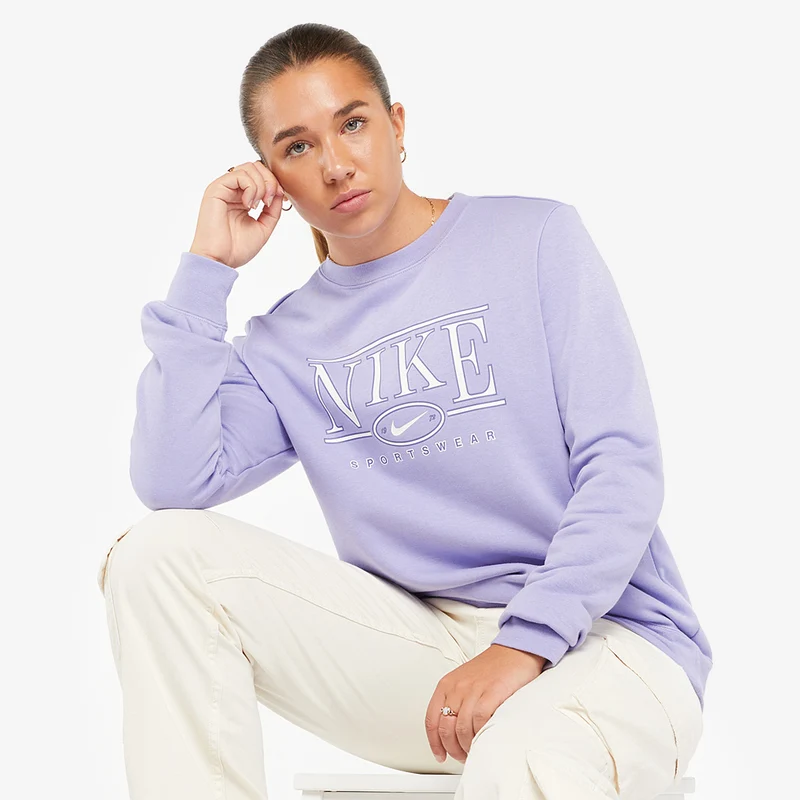 Nike Sportswear Womens Club Fleece Crew-Neck Sweatshirt