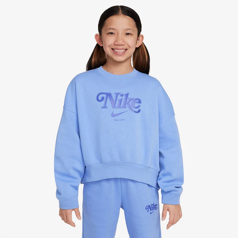 Haut Col Rond Nike Sportswear Trend Fleece Crop pour Enfant plus âgé
