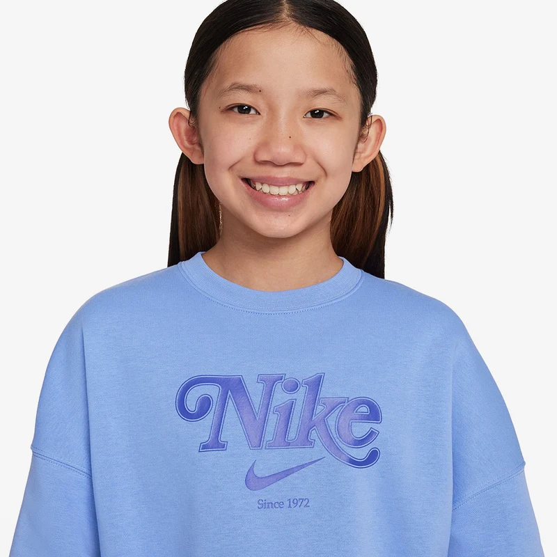 Haut Col Rond Nike Sportswear Trend Fleece Crop pour Enfant plus âgé