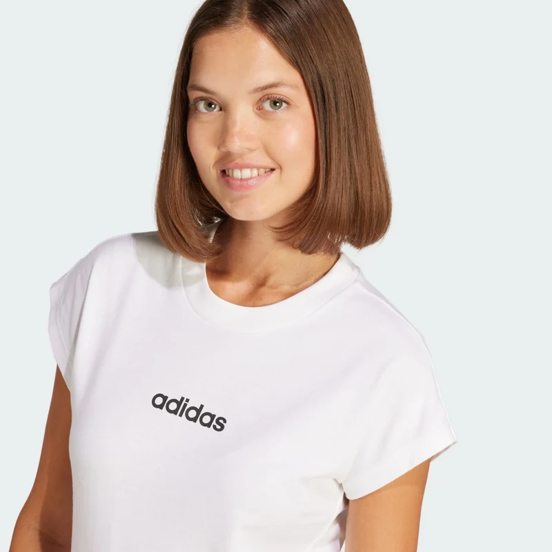 adidas Womens Essentials Linear Cotton Tee