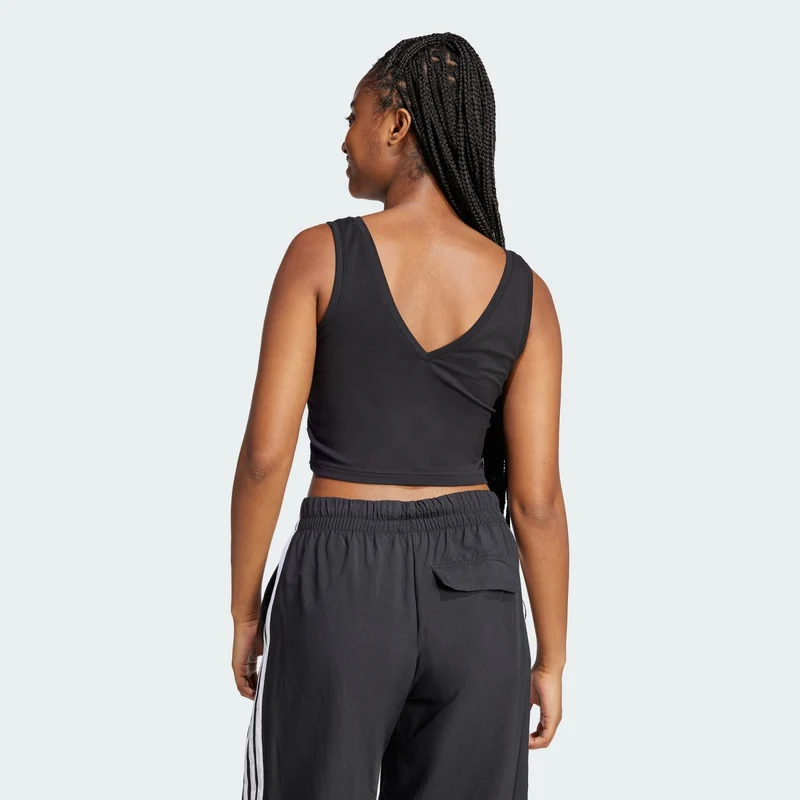 adidas Womens Essentials Small Logo Cotton Lifestyle Tank Top