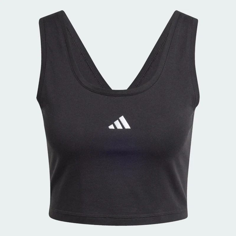 adidas Womens Essentials Small Logo Cotton Lifestyle Tank Top