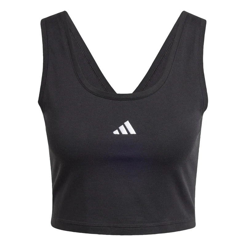 adidas Womens Essentials Small Logo Cotton Lifestyle Tank Top