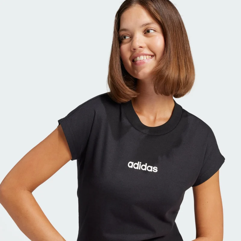 adidas Womens Essentials Linear Cotton Tee