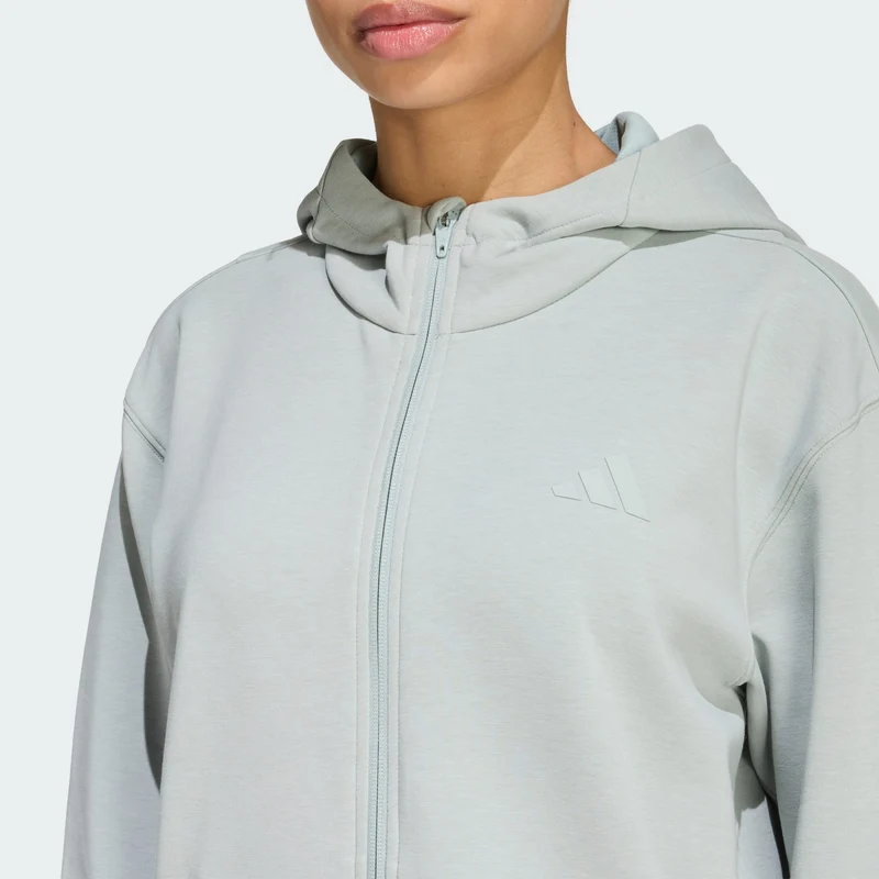 adidas Women Veste à capuche entièrement zippée Designed 4 T