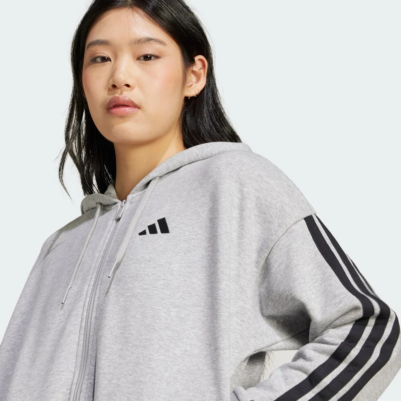 adidas Womens Essentials 3-Stripes French Terry Full