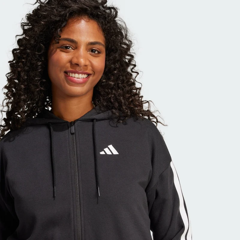 adidas Womens Essentials 3-Stripes French Terry Full