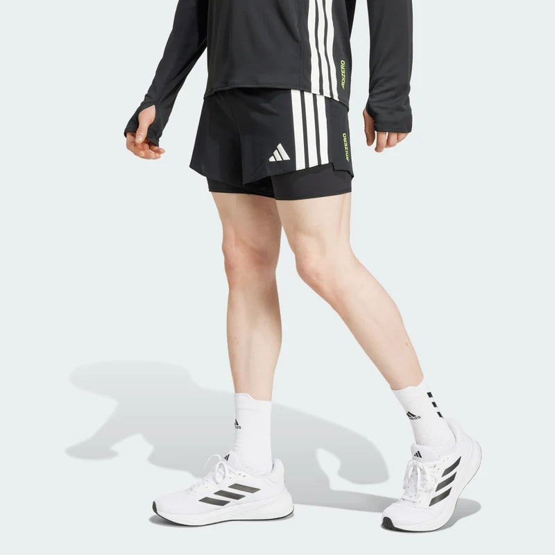 adidas Men Short poche gel 2 en 1 Adizero Running