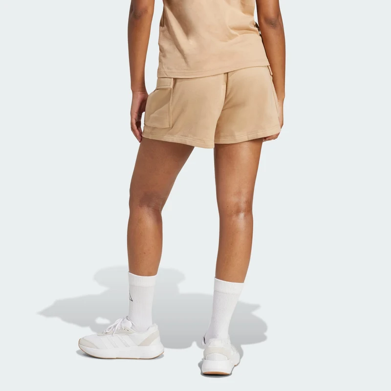 adidas Womens Essentials Small Logo French Terry Cargo Shorts