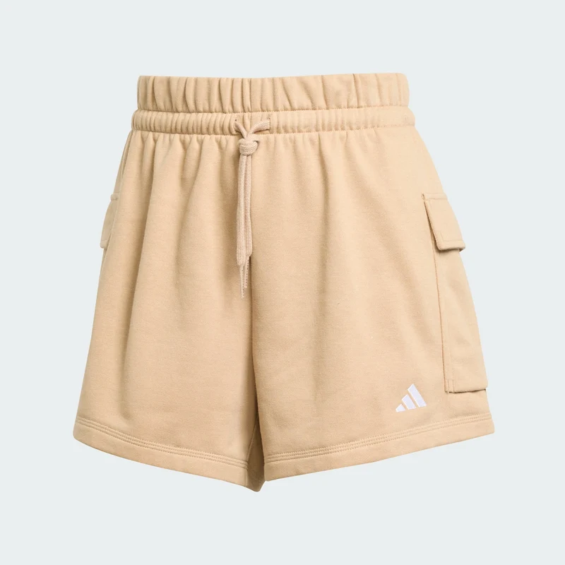 adidas Womens Essentials Small Logo French Terry Cargo Shorts