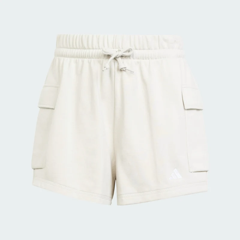 adidas Womens Essentials Small Logo French Terry Cargo Shorts
