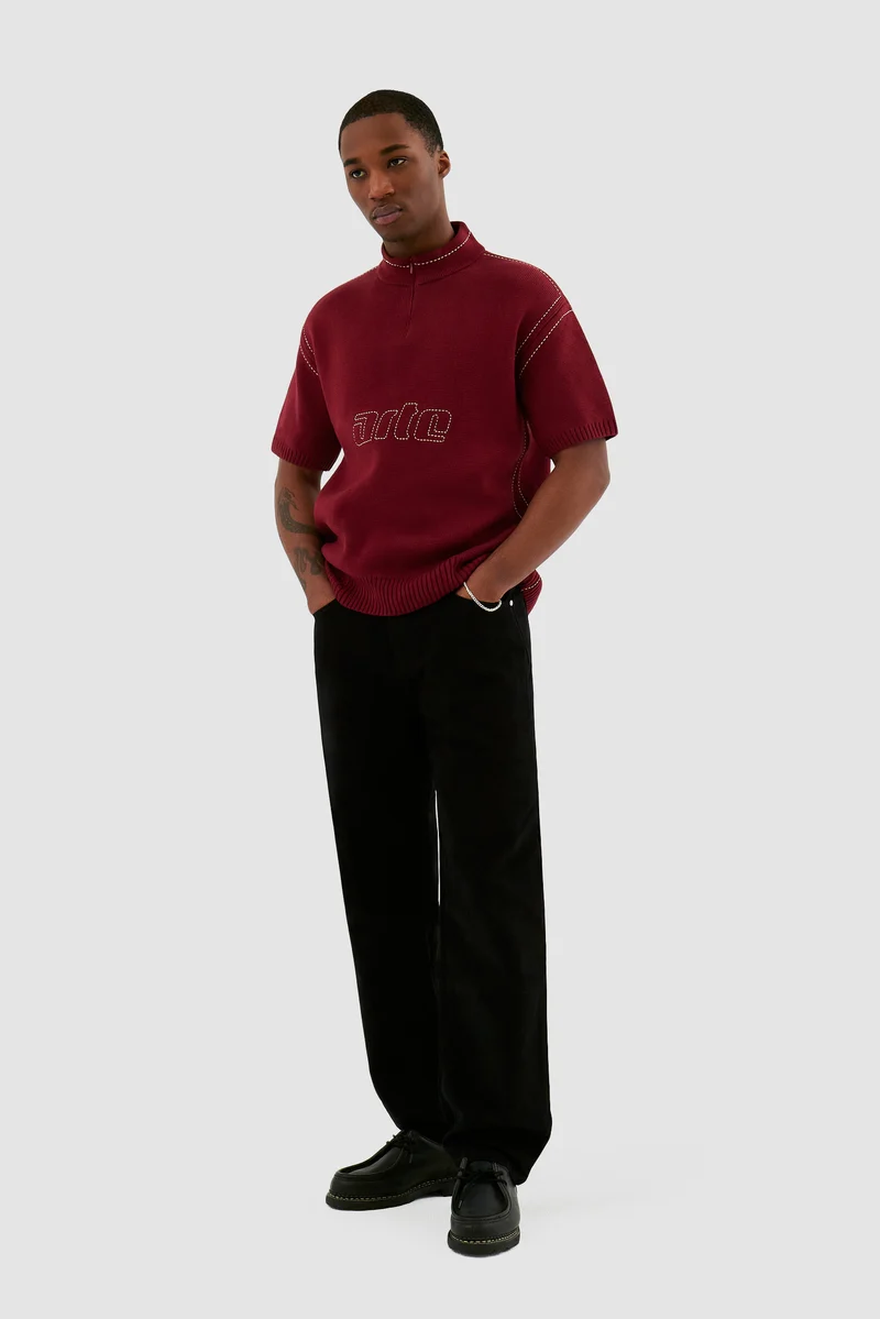 Kane Logo Knit - Bordeaux