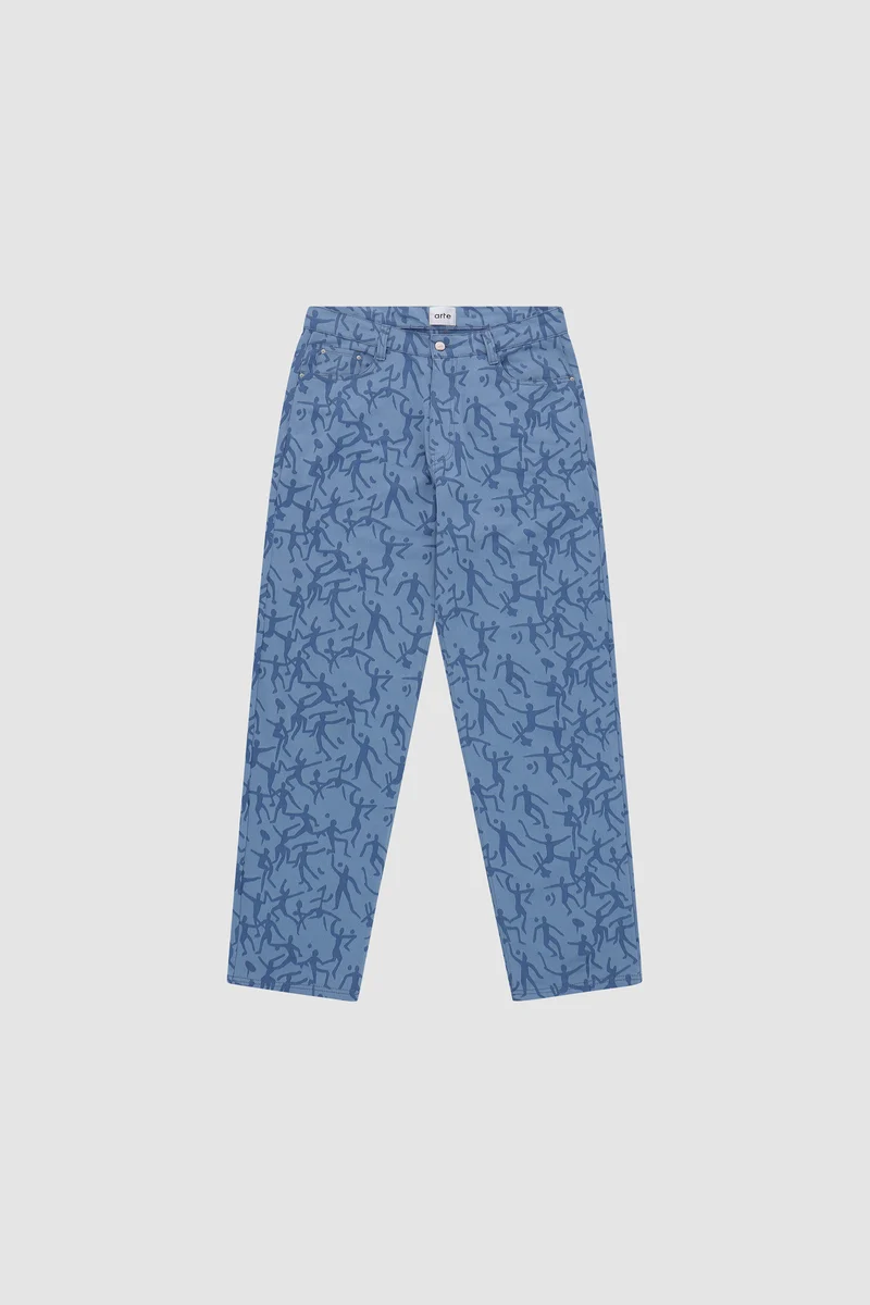 Pantalon James Allover - Bleu