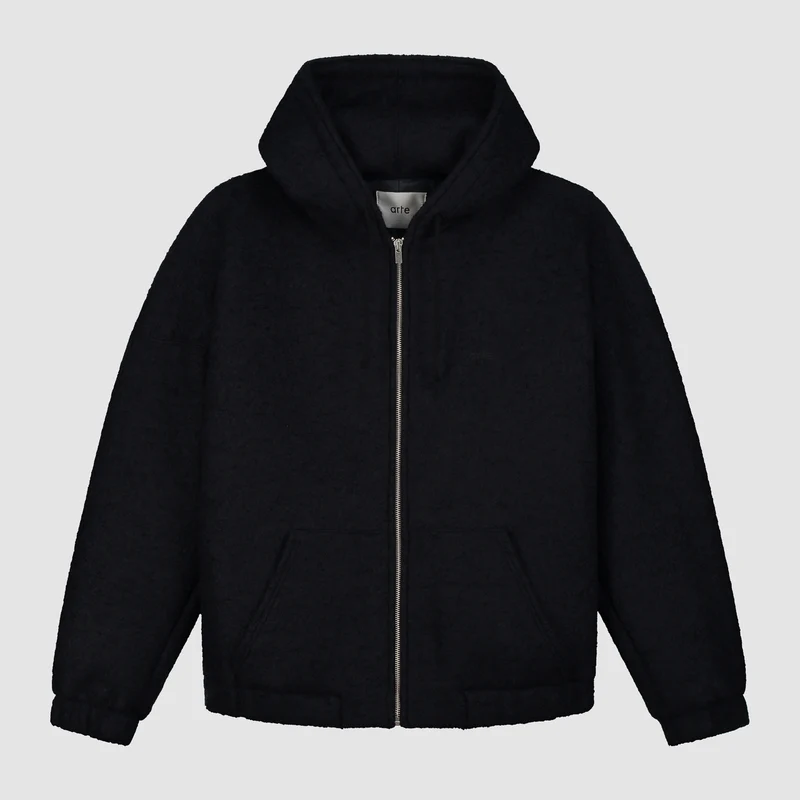Veste à capuche en laine - Navy