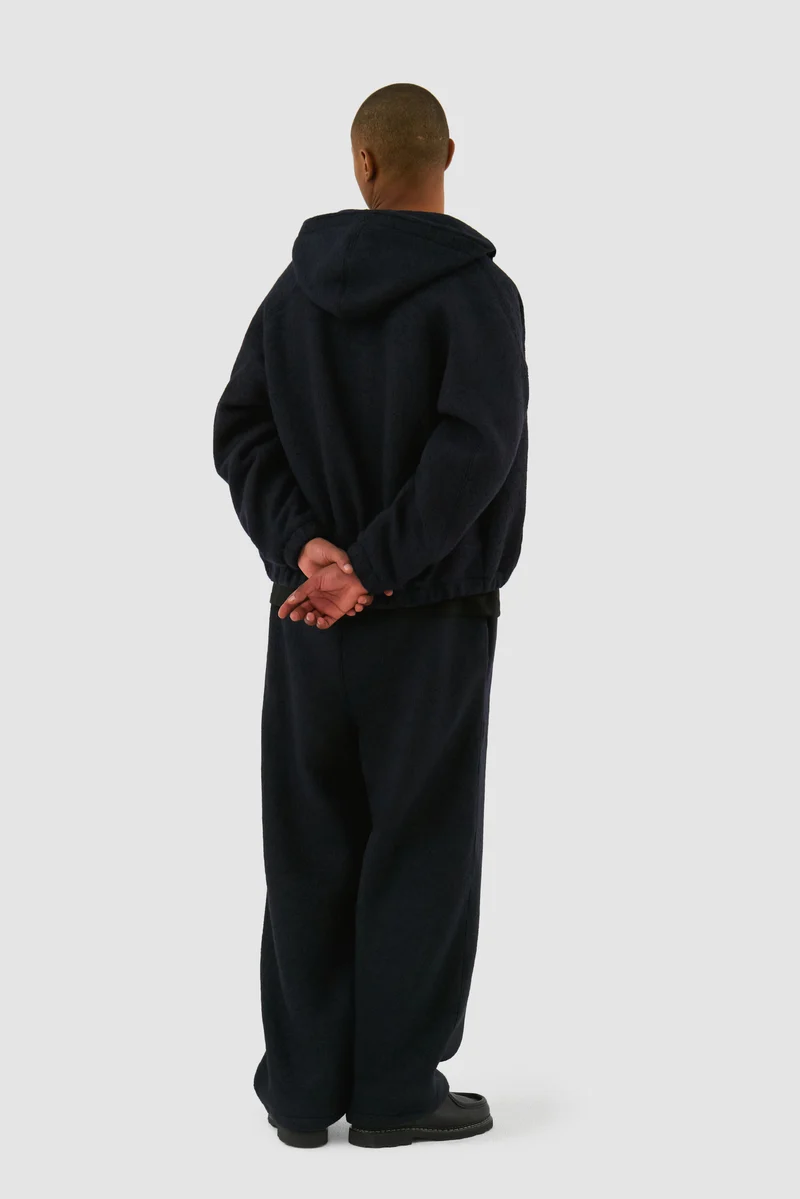 Veste à capuche en laine - Navy
