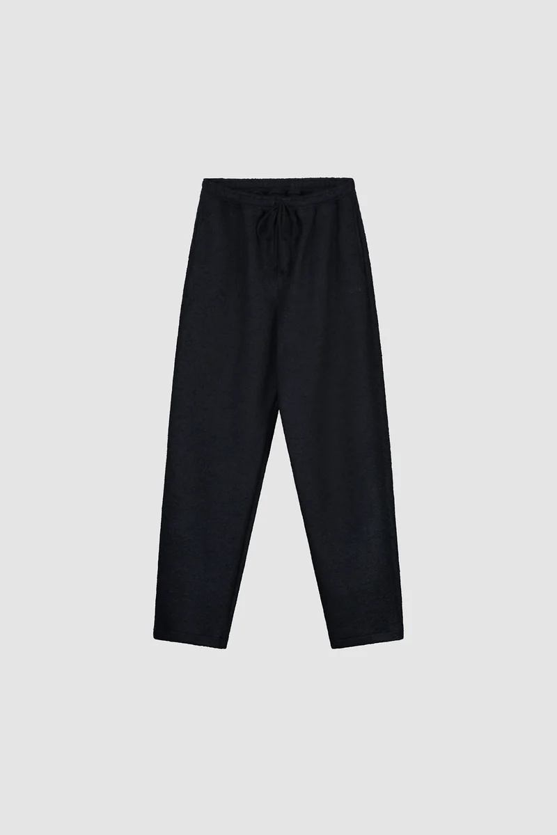 Pantalon en laine bouillie - Marine