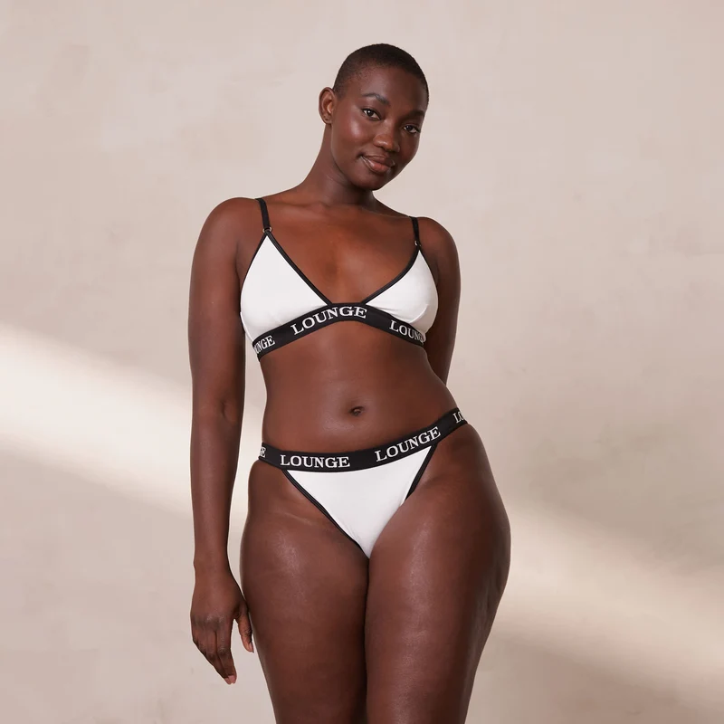 Bamboo Triangle Soutien-Gorge - Blanc & Noir