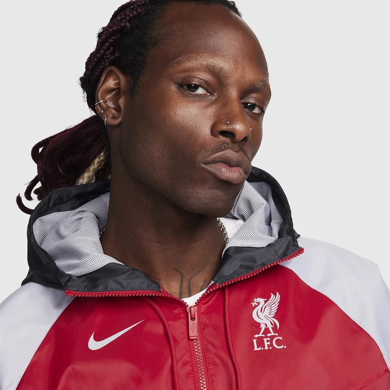 Nike Men's Soccer Hooded Woven Jacket Liverpool FC Sport Ess