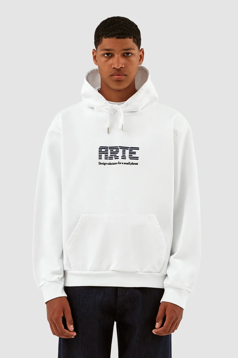 Sweat à capuche Harris Patch Logo - Blanc