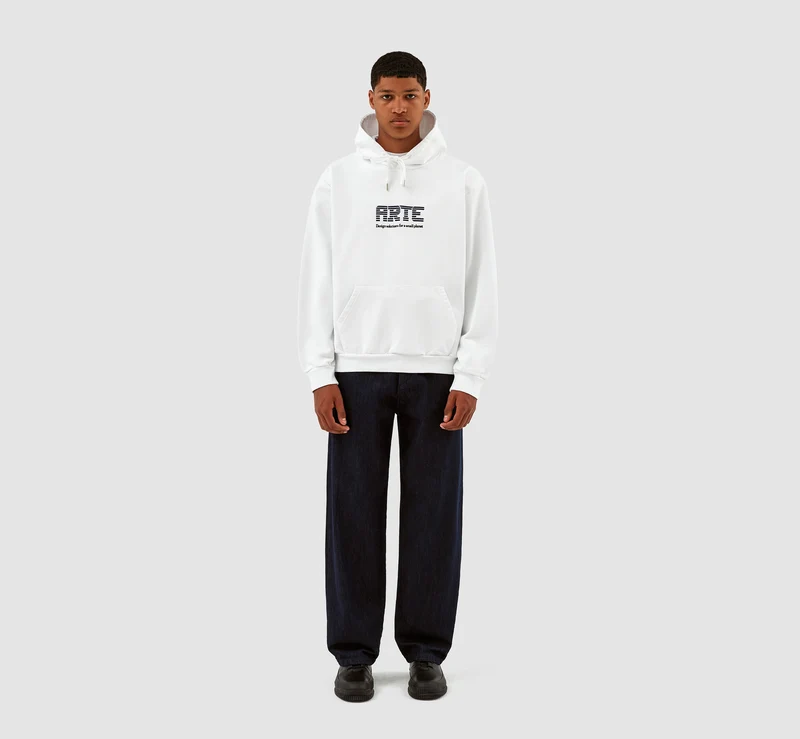 Sweat à capuche Harris Patch Logo - Blanc