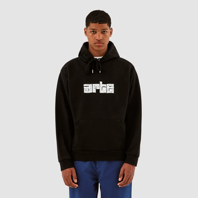Sweat à capuche Harris Block Logo - Noir