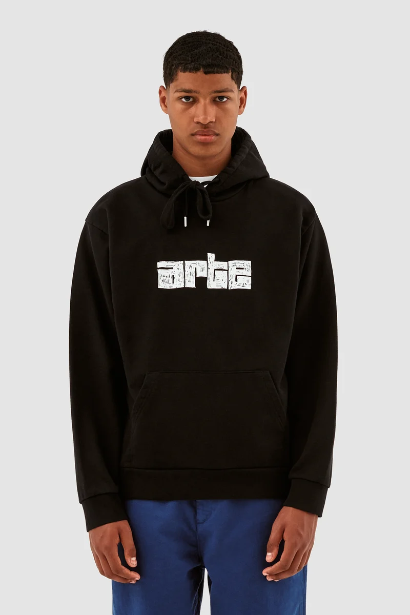 Sweat à capuche Harris Block Logo - Noir