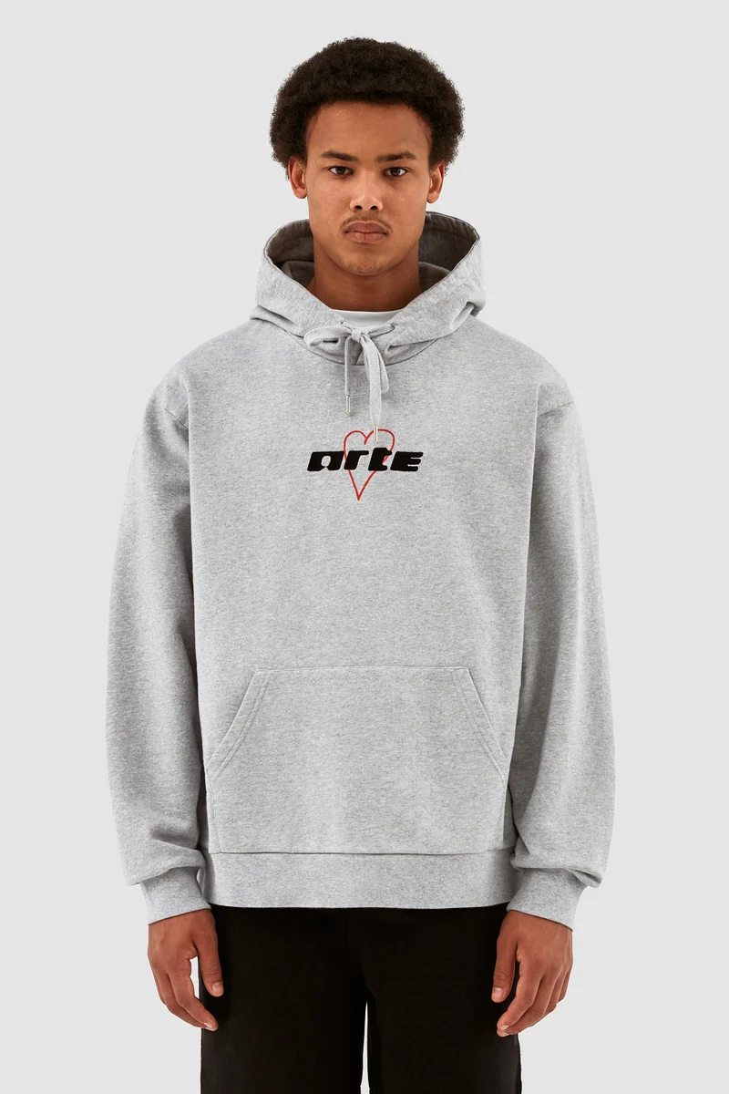 Sweat à capuche Harris Big Heart Logo - Gris