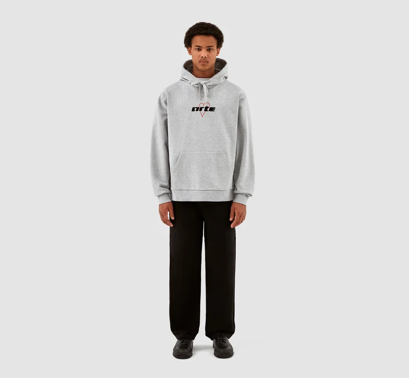 Sweat à capuche Harris Big Heart Logo - Gris