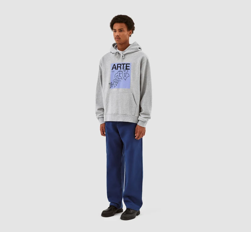 Sweat à capuche Harris Blue Front - Gris