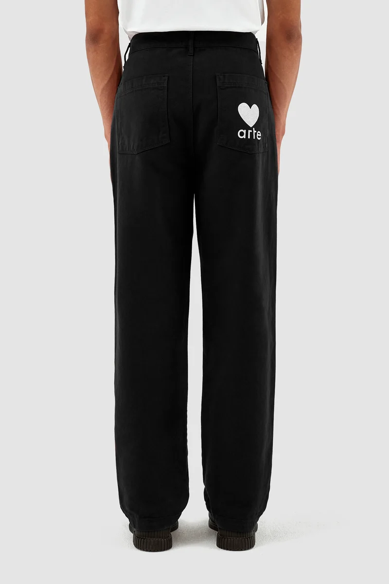 Pantalon à poches en forme de cœur Porter - Noir - NO ARCHIVE SALE