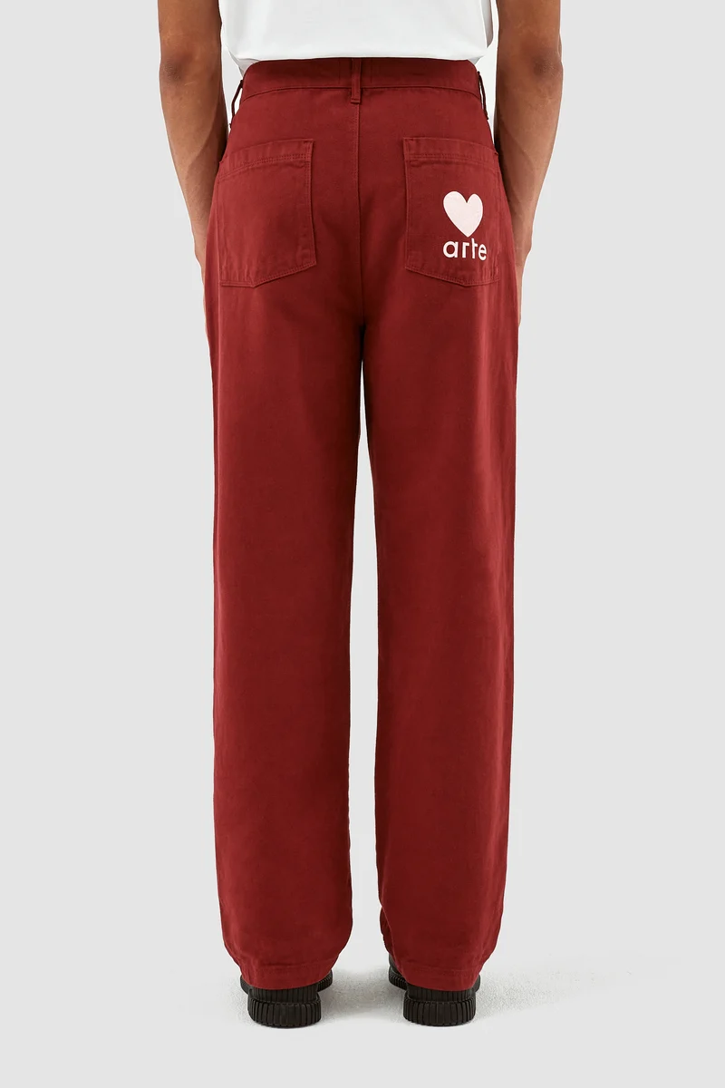 Pantalon à poches Porter Heart - Bordeaux
