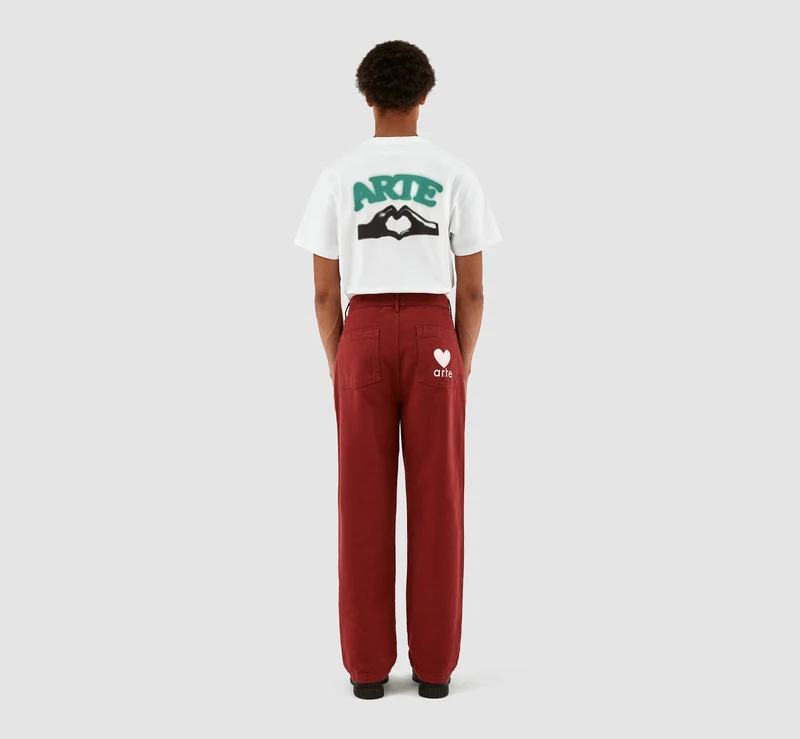 Pantalon à poches Porter Heart - Bordeaux
